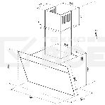 Наклонная вытяжка Krona KRISTEN A 900 black S черный/нерж.сталь, фото10