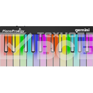 Клавиатура MIDI Gemini PianoProdigy GPP-101 24 клавиши с RGB подсветкой для обучения, Bluetooth, встроенный аккумулятор