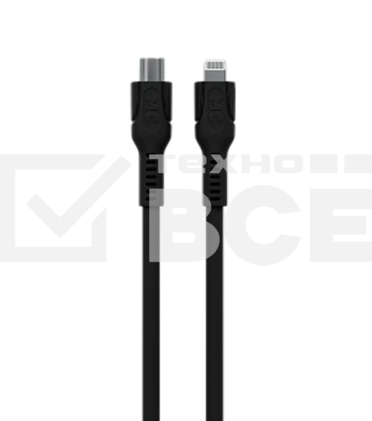 Кабель MORE CHOICE (4620202553690) K65ia 2м USB 3.0A PD 27W для Lightning ng 8-pin 2 м, черный