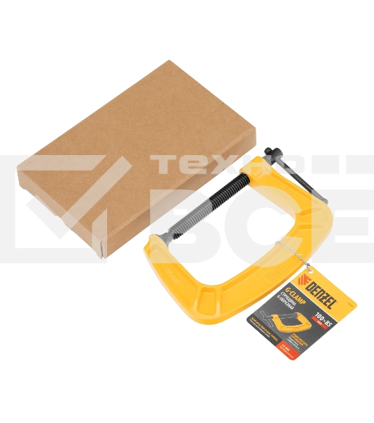 Струбцина Denzel G-образная, усиленная, 100 мм