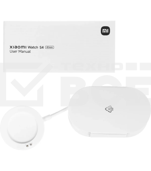 Смарт-часы Xiaomi Watch S4 41мм 1.32' AMOLED корп. серебристый рем.черный (BHR07VRGL)