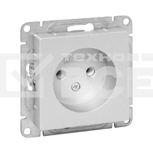 Розетка EKF UP1-SOA-100 СП Эпика 16А без заземл. без шторок механизм алюм.