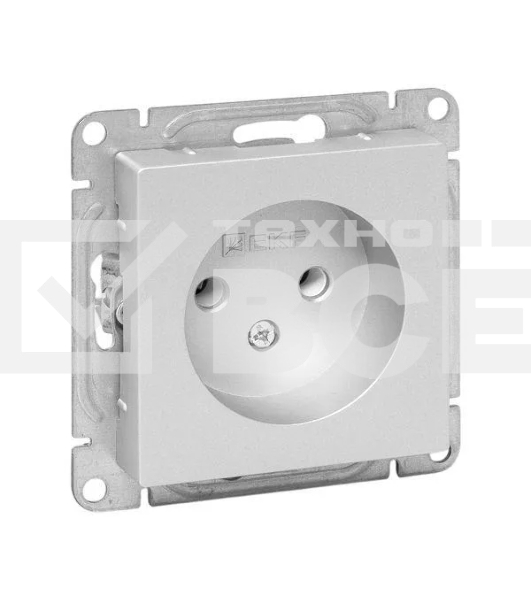 Розетка EKF UP1-SOA-100 СП Эпика 16А без заземл. без шторок механизм алюм.