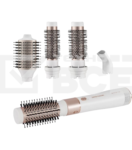 Фен-щетка Polaris PHSB-1214Mi белый/розовое золото