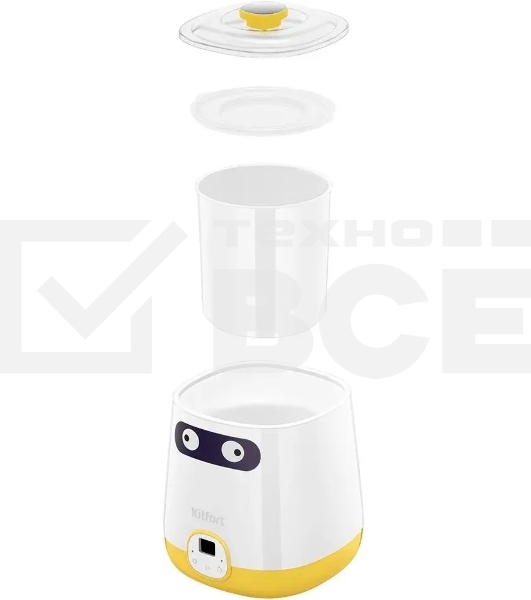 Йогуртница Kitfort КТ-6407 20Вт 1б. 1000 мл упр.:электрон. желтый/белый