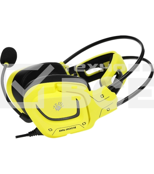 Гарнитура проводная с микрофоном A4Tech Bloody G575 Punk желтый/черный 2м мониторные USB оголовье (G575 PUNK)