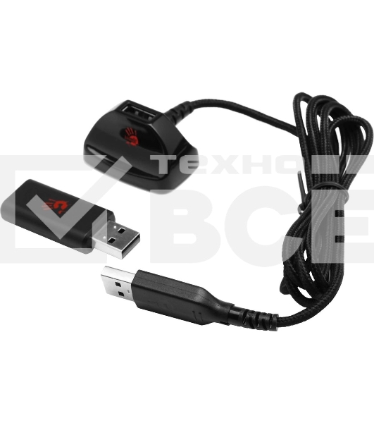 Гарнитура проводная с микрофоном A4Tech Bloody MR710 черный BT оголовье (MR710 BLACK)