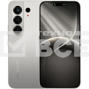 Смартфон Tecno Camon 50 256Gb 8Gb титан 3G 4G 2Sim 6.78' AMOLED 1208x2644 And16 50Mpix 802.11 a/b/g/ CN5 256+8 NEBULA TITANIUM