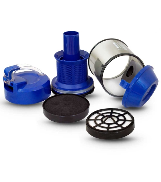 Пылесос Ginzzu VS427 черный/синий, 340/1800 Вт, уборка сухая, пылесборник контейнер 2,5 л