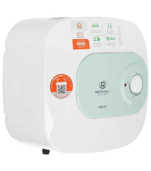 Водонагреватель электрический Royal Clima RWH-D10-FE белый, накопительный, 10 л, 1,5 кВт