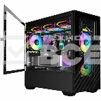 Компьютерный корпус 1STPLAYER DK D7 Black / mATX / 3x120mm LED fans / D7-BK-3F1, фото6