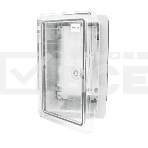 Корпус пластиковый ЩМПп Rexant с прозрачной дверцей и монтажной панелью 300х200х130мм, ABS, УХЛ1, IP65, фото 1