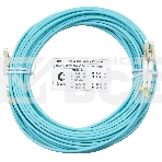 Шнур оптический Cabeus Tight Buffer, Duplex LC/LC, OM3 50/125, LSZH, 10м, Ø 3мм, серый хвостовик, цвет: аква, фото 1