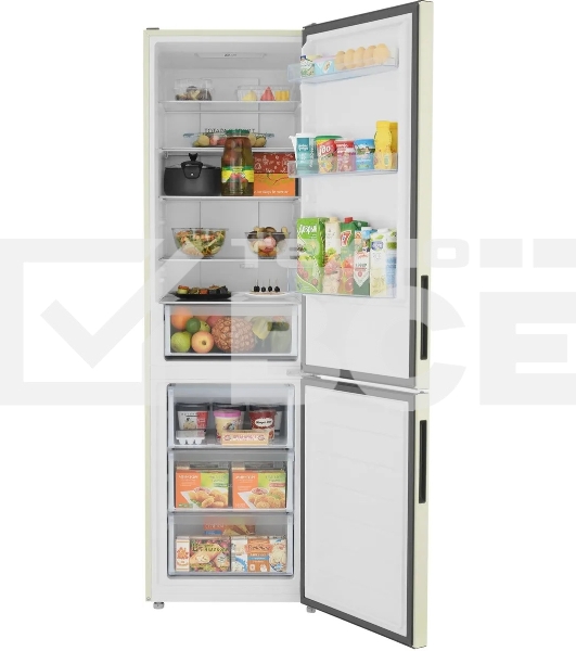 Холодильник Haier CEF537ACG бежевый, двухкамерный, 263/105л, морозилка снизу, No Frost