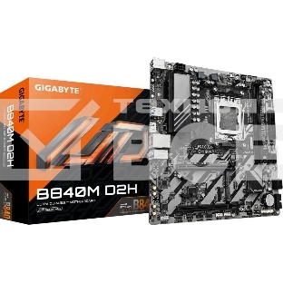 Материнская плата Gigabyte B840M D2H, AM5, AMD B840, 2xDDR5, 4xSATA, 2xM.2, 1xPCIe 4.0 x16, 1xPCIe 3.0 x4, 1xHDMI, 1x2.5Gb LAN, 2xUSB-A 5Gbps, 8xUSB-A 2.0, 3x3.5 мм, 7.1, mATX