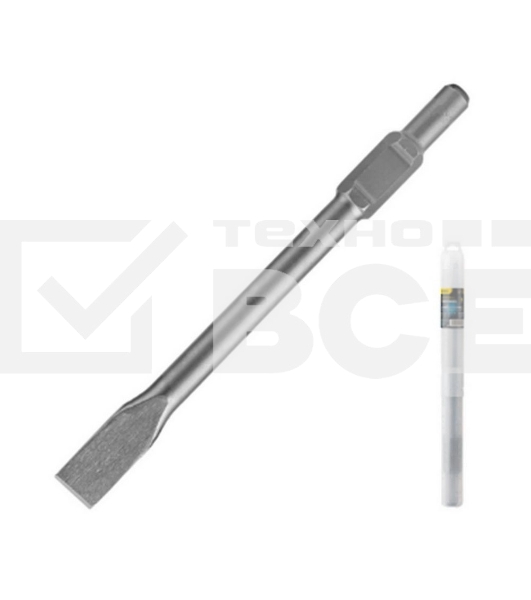 Долото плоское Deli DH-HBZ35410-E1 HEX30, 30x410x35мм, 40Cr