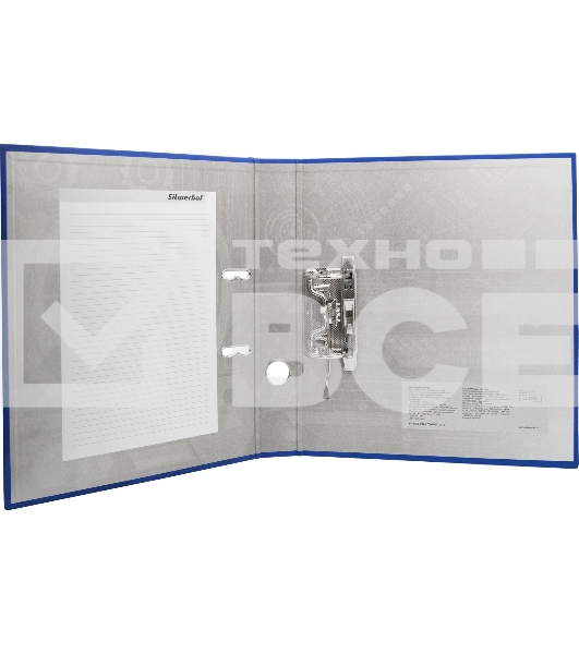 Папка-регистратор Silwerhof A4 75мм ПВХ/бумага синий без. окант. сборная (упак.:2шт)