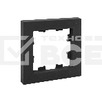 Рамка 1 - местная Эпика EKF UP1-FPB-01 черная, пластик, фото 1