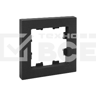 Рамка 1 - местная Эпика EKF UP1-FPB-01 черная, пластик