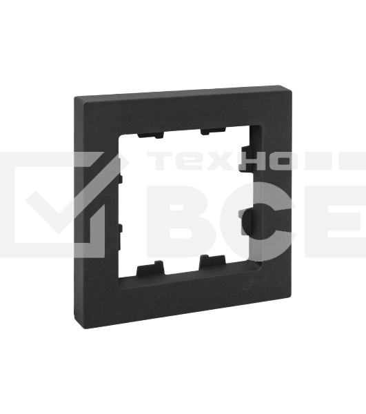 Рамка 1 - местная Эпика EKF UP1-FPB-01 черная, пластик