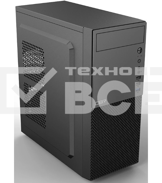 Компьютерный корпус CBR PCC-ATX-E188-WPSU ATX Miditower E188, без БП, 1*USB 3.0, 2*USB 2.0, HD Audio+Mic, черный