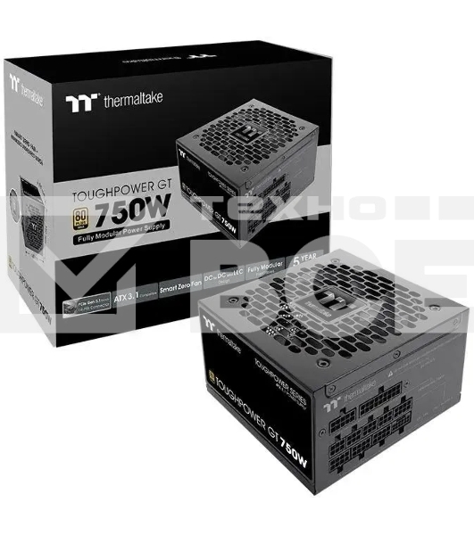 Блок питания Thermaltake ATX 750W Toughpower GT Gen.5 80+ gold (20+4pin) APFC 140мм fan 9xSATA Cab Manag RTL