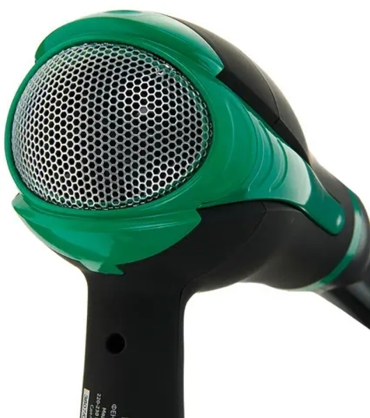 Фен LIRA LR 0702 черный/зеленый, 2000 Вт