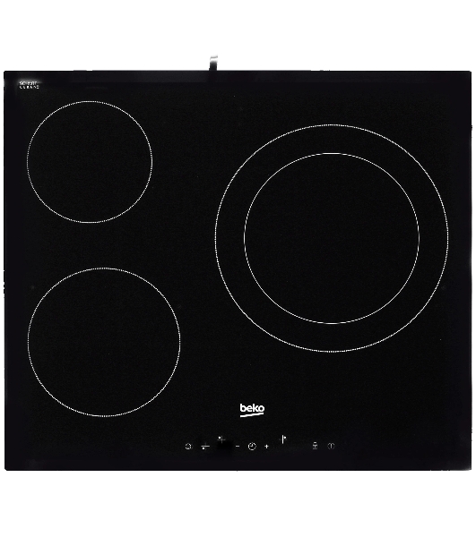 Электрическая варочная поверхность Beko HIC 63401 T, 3 конфорки, с зоной расширения, стеклокерамика, 5700 Вт