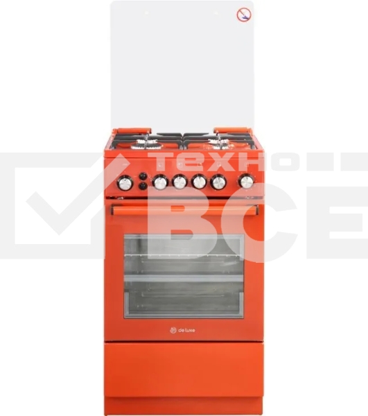 Газовая плита De Luxe 5040.40г(кр)чр 017 терракотовый
