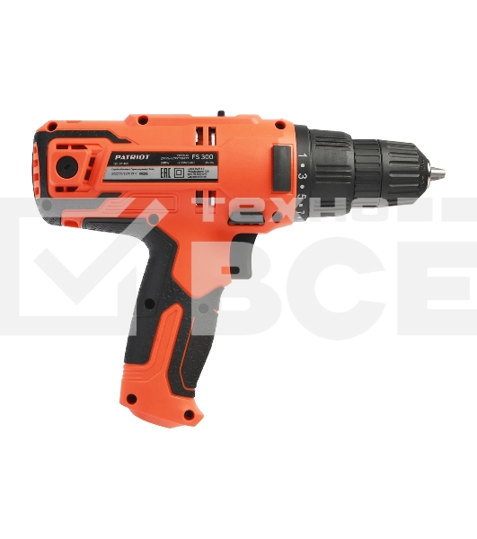 Дрель-шуруповерт Patriot FS 300, Сетевая, 300 Вт, Кейс