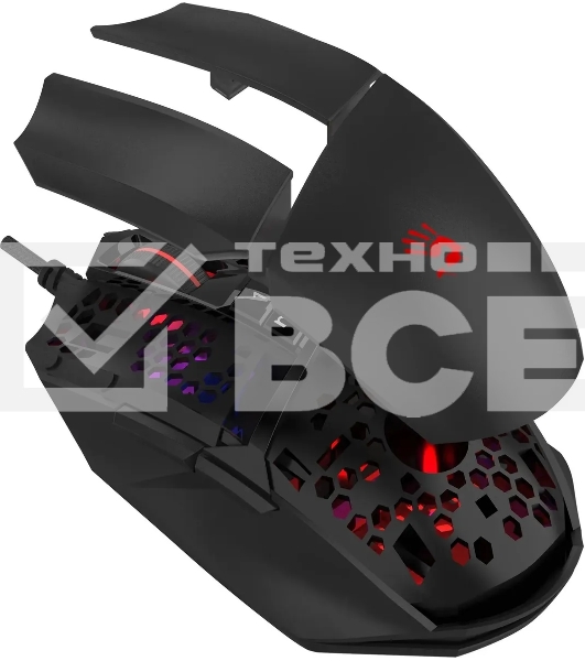 Мышь проводная A4Tech Bloody W65 Max Mini черный, 12000 dpi, USB, кнопки - 9