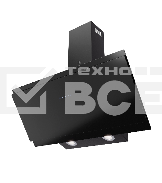 Вытяжка кухонная наклонная LEX FURIA 900 BLACK сенсорное управление