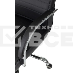 Кресло руководителя Бюрократ T-8010SL/BLACK черный, искусственная кожа, крестовина хром, фото7