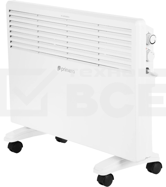 Конвектор Primera PHP-1500-MXB, белый, 1500 Вт, 20 м2, термостат