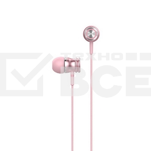 Наушники проводные Havit Wired earphone розовый