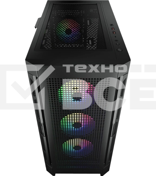 Компьютерный корпус Cougar Airface Pro RGb Black 4x120MM ARGb FAN, ARGb FAN HUB, БЕЗ БП, черный, E-ATX