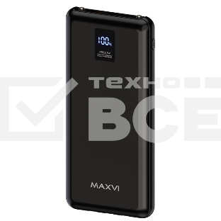 Внешний аккумулятор Maxvi PB10-11 10000 мАч черный 3A, встроенные кабели USB A/Type-C/Lightning