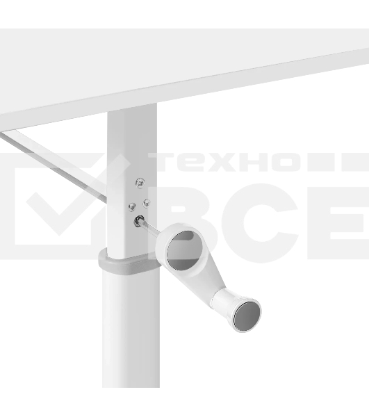 Офисный стол Defender Legend белый, 80x60 см, в63-86 см, ручной.