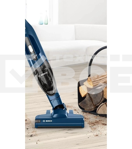 Пылесос вертикальный Bosch BCHF 2MX20 синий, питание от аккумулятора, 150 Вт, уборка сухая, пылесборник 0.4 л