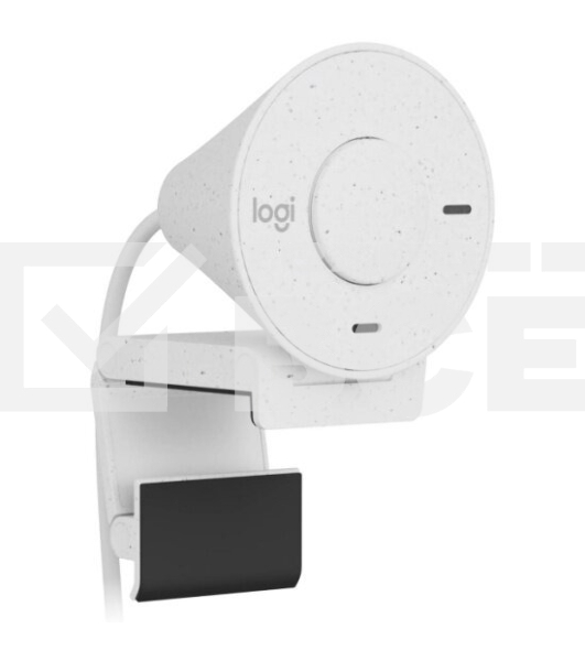 Веб-камера Logitech Brio 300 1920x1080, 30 кадр/с, USB Type-C, микрофон (шумоподавление), автоматическая фокусировка, автоосвещение, универсальное крепление белая