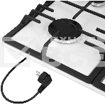 Газовая варочная панель Maunfeld EGHE.64.43CW/G, 4 конфорки, эмалированная сталь, белый, фото11