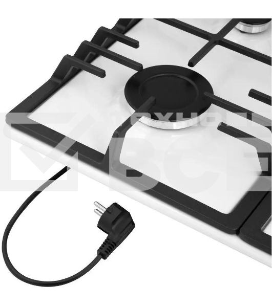 Газовая варочная панель Maunfeld EGHE.64.43CW/G, 4 конфорки, эмалированная сталь, белый