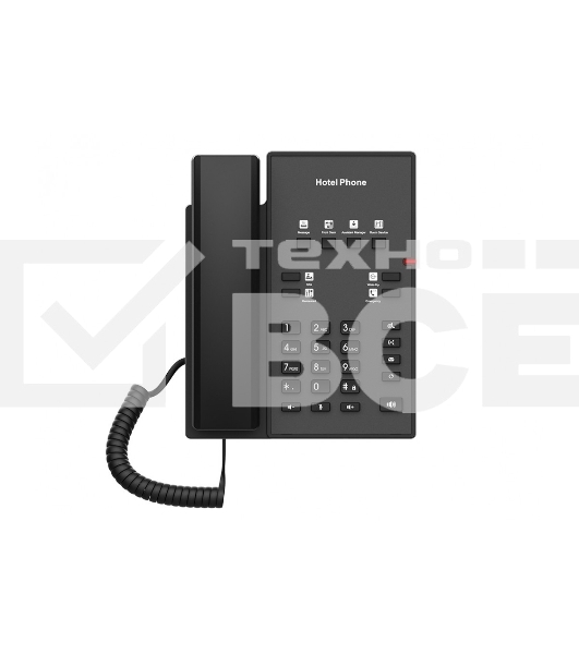 Телефон IP Fanvil H1-2 Wire черный