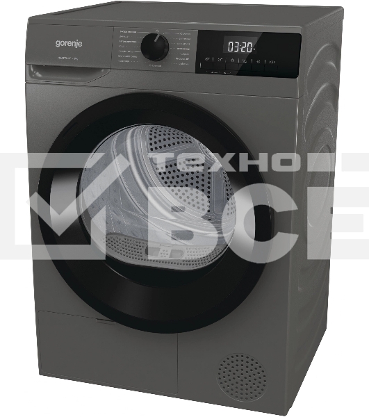 Сушильная машина Gorenje D2HNE82/C серый, 8 кг, сушка - тепловой насос, программ - 15, 59.5 x 84.5 x 58 см
