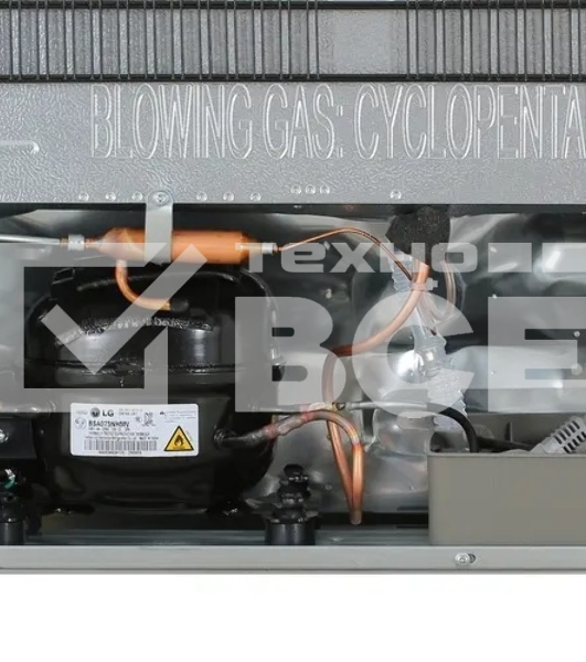 Холодильник LG GC-B509MLWM серый двухкамерный 277/107л морозилка снизу
