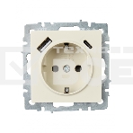 Розетка 1-местная IEK BRITE РЮш11-1-БрКр (BR-R14-16-U22-018-K10) с заземлением, с защитными шторками, 16А, с USB A+C 18 Вт, бежевый, фото4
