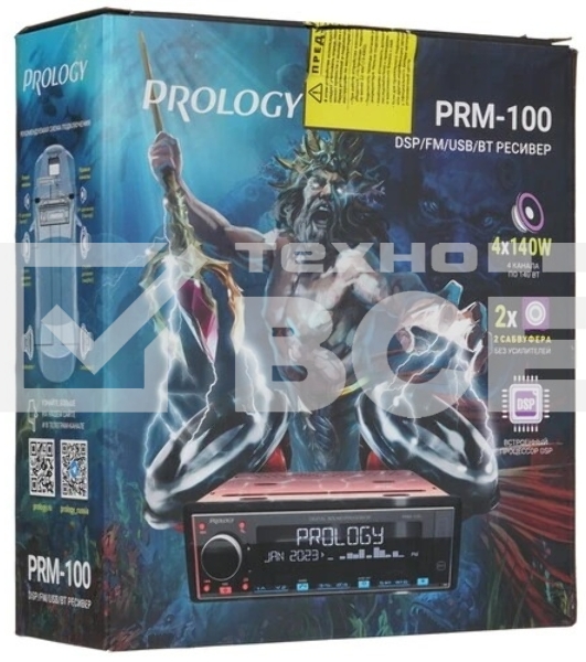 Автомагнитола Prology PRM-100 1DIN 4x140Вт