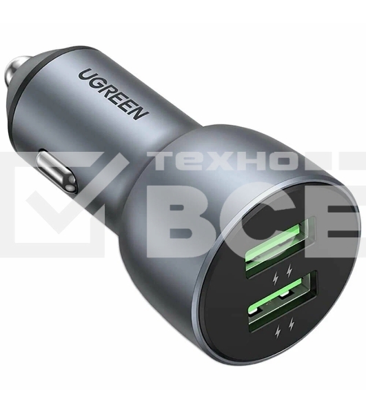 Автомобильное зарядное Ugreen CD213-10144 Gray (10144)