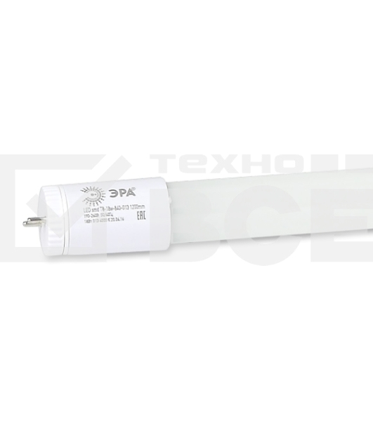 Лампа светодиодная ЭРА Б0033005 STD LED T8-20W-865-G13-1200mm G13 поворотный 20 Вт трубка стекло холодный дневной свет
