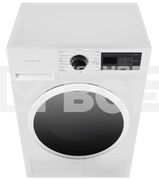 Сушильная машина Maunfeld MFDM168WH03 белый, 8 кг, сушка - тепловой насос, программ - 16, 59.5 x 84.5 x 61 см